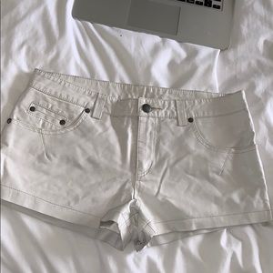 Faux leather shorts